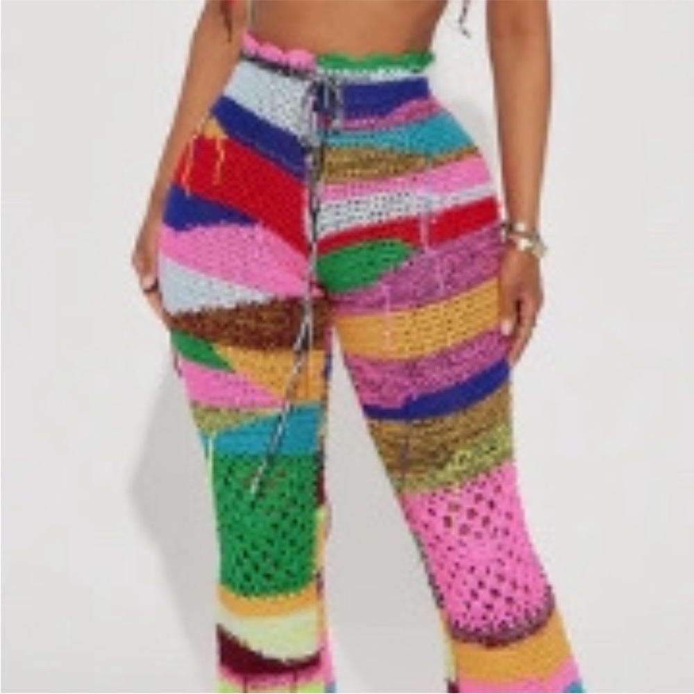 Colorful Crochet Women's Pants